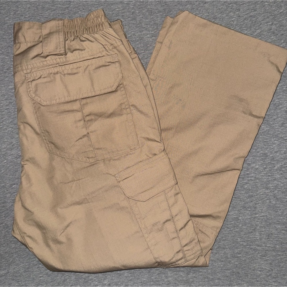 CQR Men's Tactical Pants Water Resistant Ripstop Khaki Cargo Pants Size 32x30